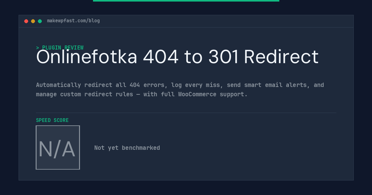 Onlinefotka 404 to 301 Redirect - MakeWPFast