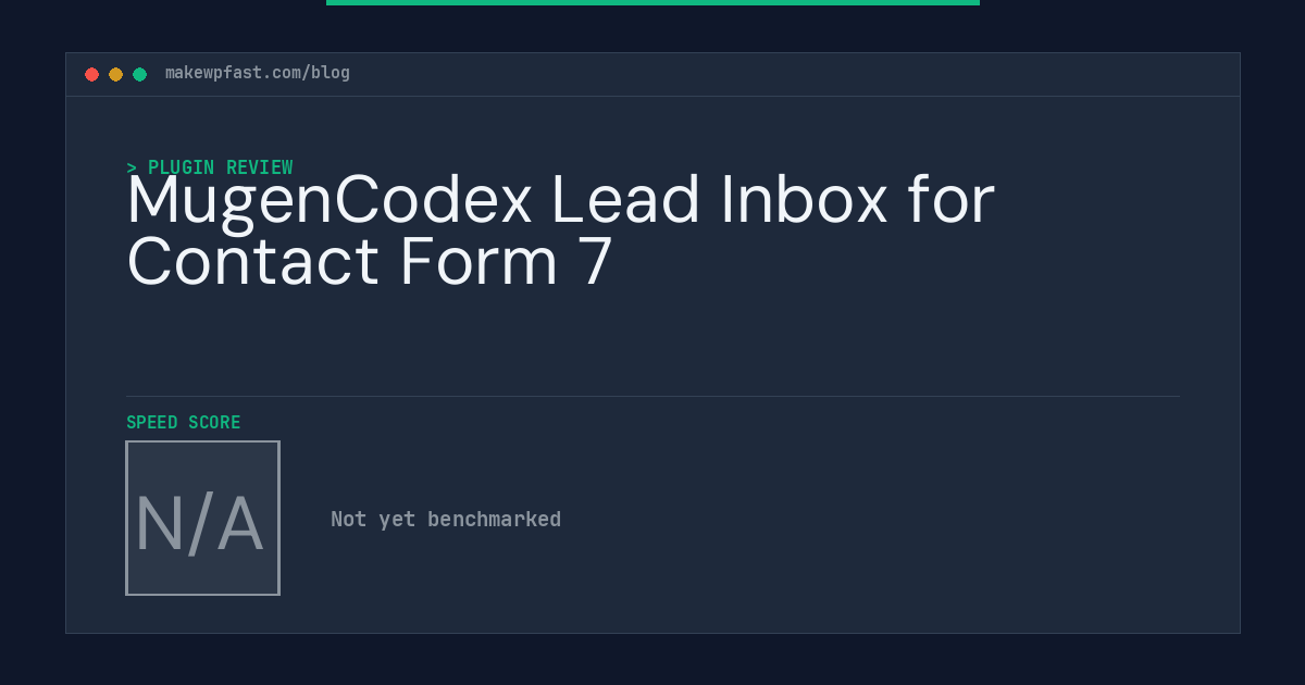 MugenCodex Lead Inbox for Contact Form 7 - MakeWPFast