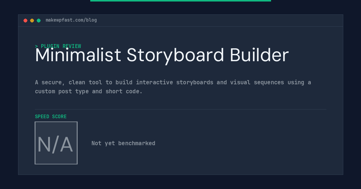 Minimalist Storyboard Builder - MakeWPFast