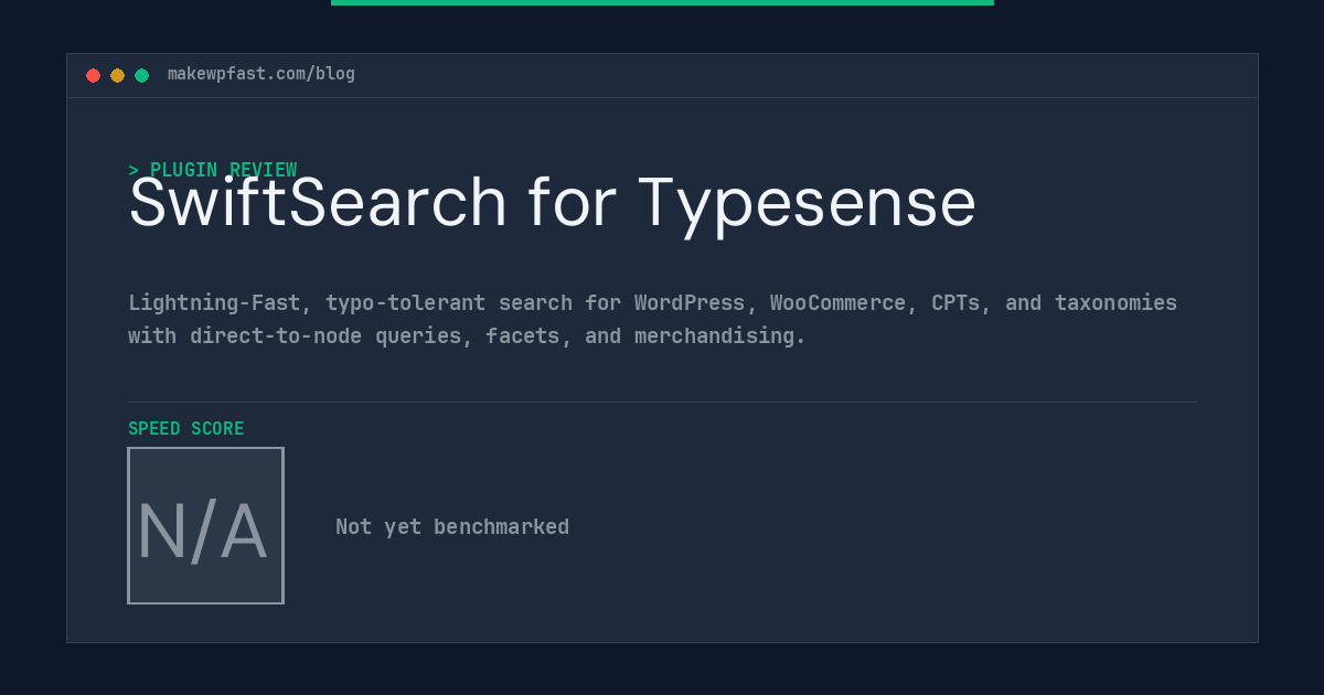 SwiftSearch for Typesense - MakeWPFast