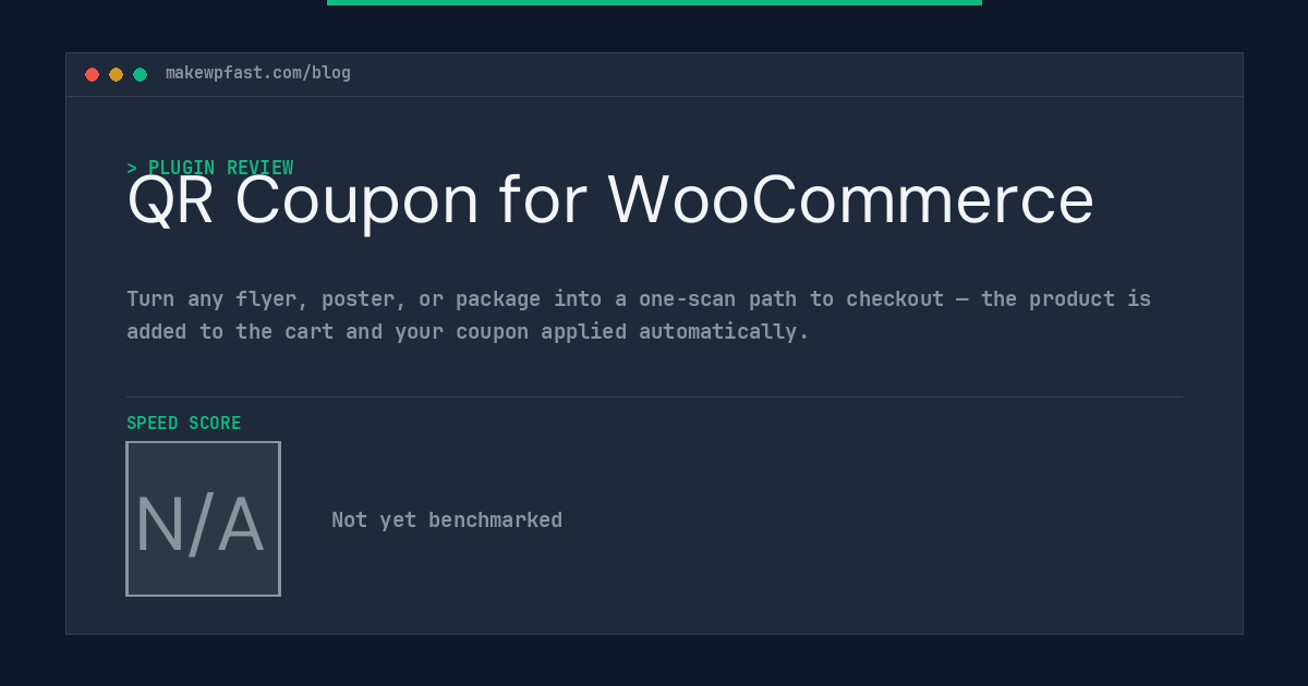 QR Coupon for WooCommerce - MakeWPFast