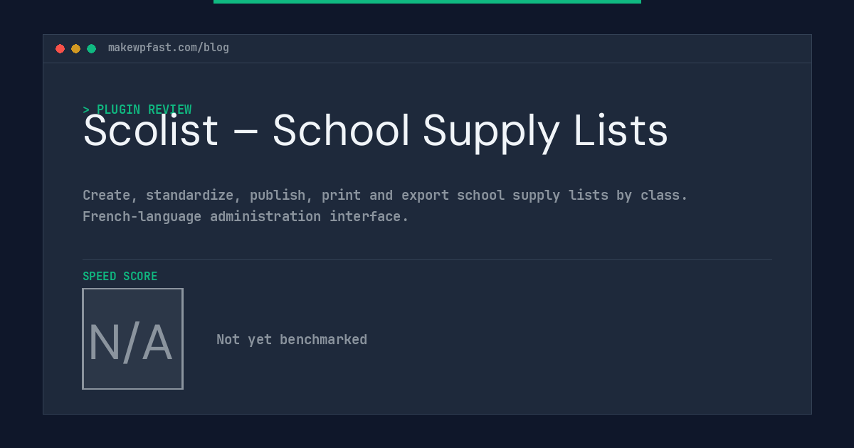 Scolist – School Supply Lists - MakeWPFast