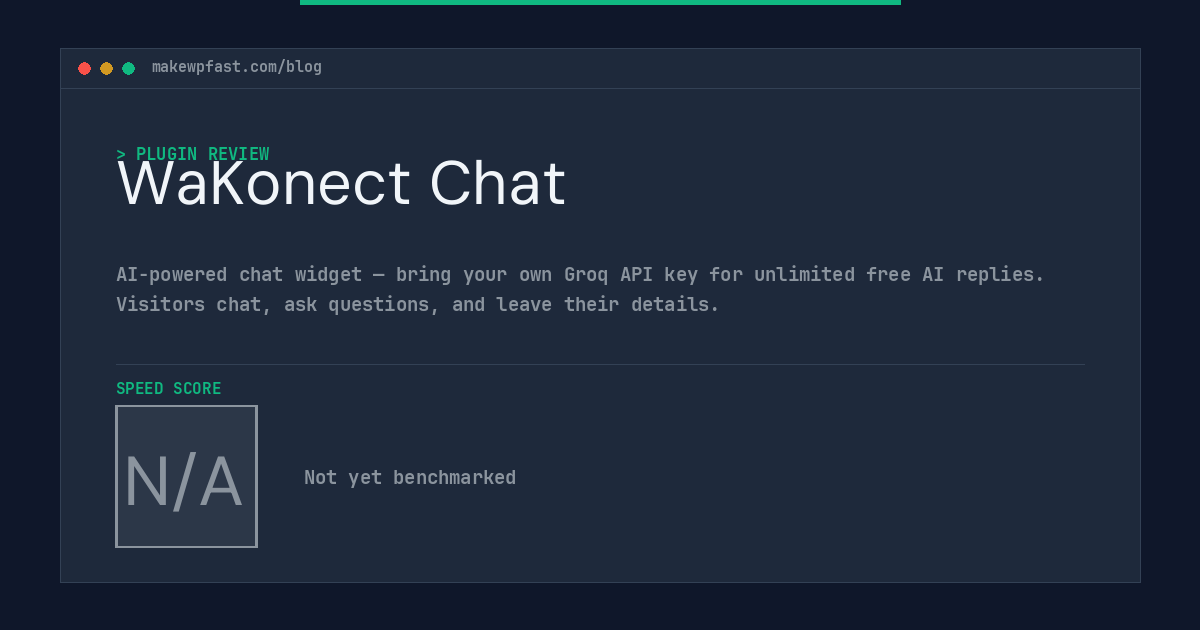 WaKonect Chat - MakeWPFast