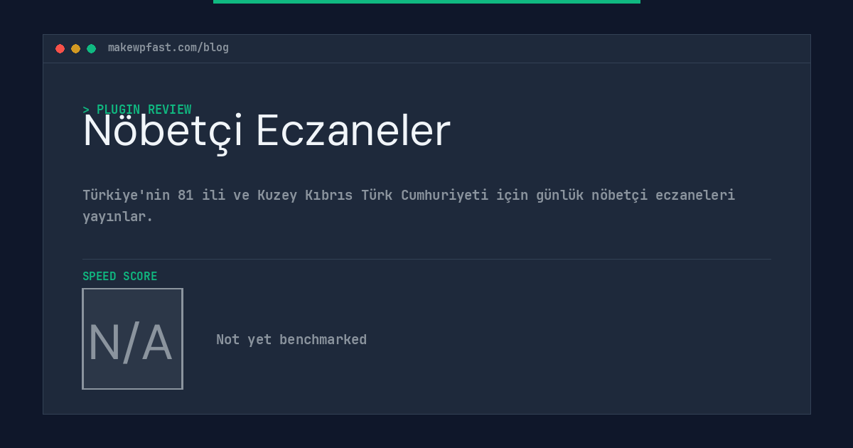 Nöbetçi Eczaneler - MakeWPFast