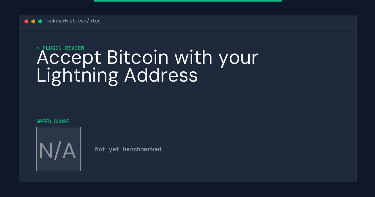 Accept Bitcoin with your Lightning Address - MakeWPFast