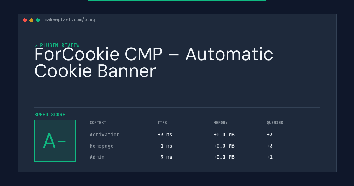 ForCookie CMP – Automatic Cookie Banner - MakeWPFast