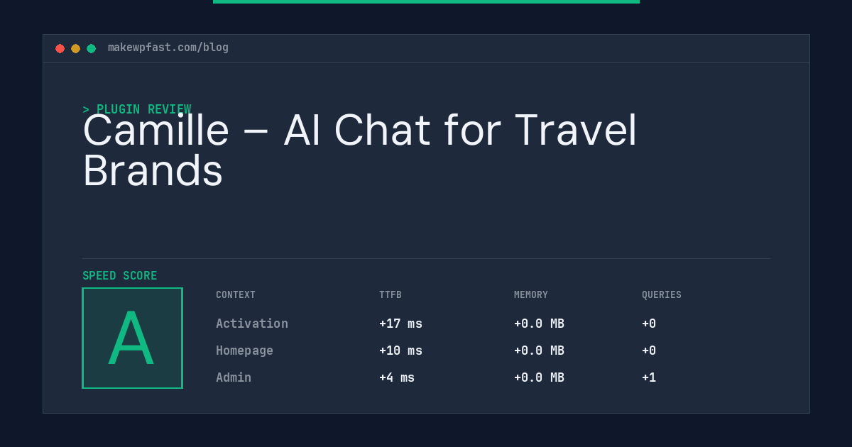 Camille – AI Chat for Travel Brands - MakeWPFast