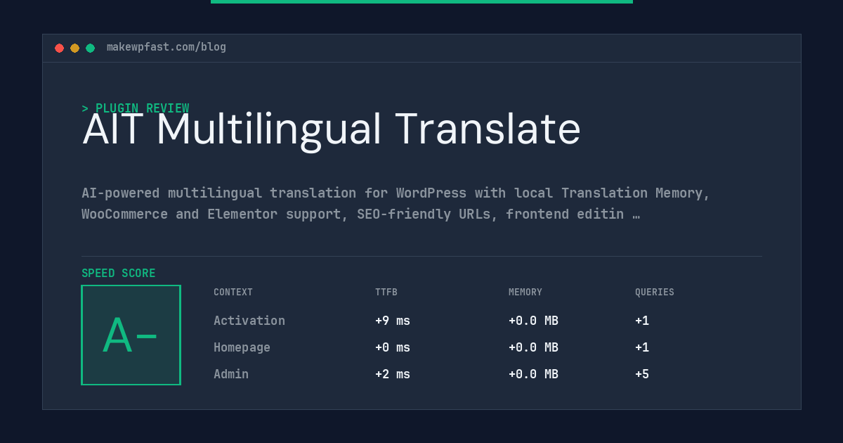 AIT Multilingual Translate - MakeWPFast