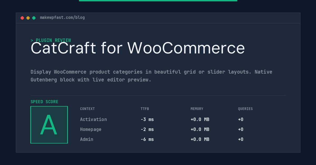 CatCraft for WooCommerce - MakeWPFast