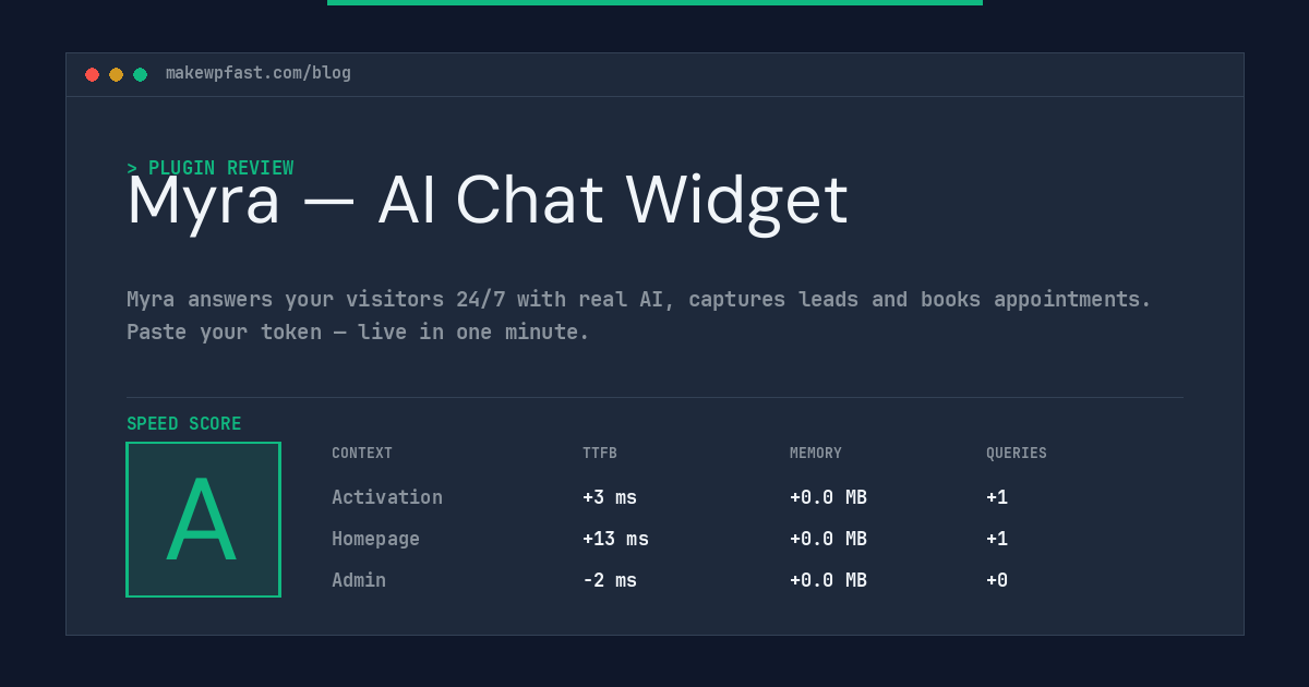 Myra — AI Chat Widget - MakeWPFast