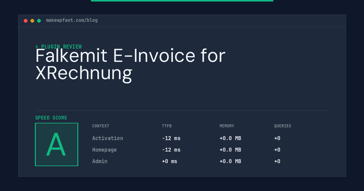 Falkemit E-Invoice for XRechnung - MakeWPFast