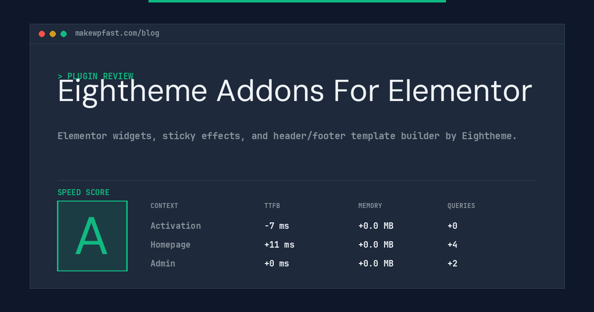 Eightheme Addons For Elementor - MakeWPFast