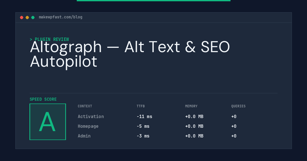 Altograph — Alt Text & SEO Autopilot - MakeWPFast