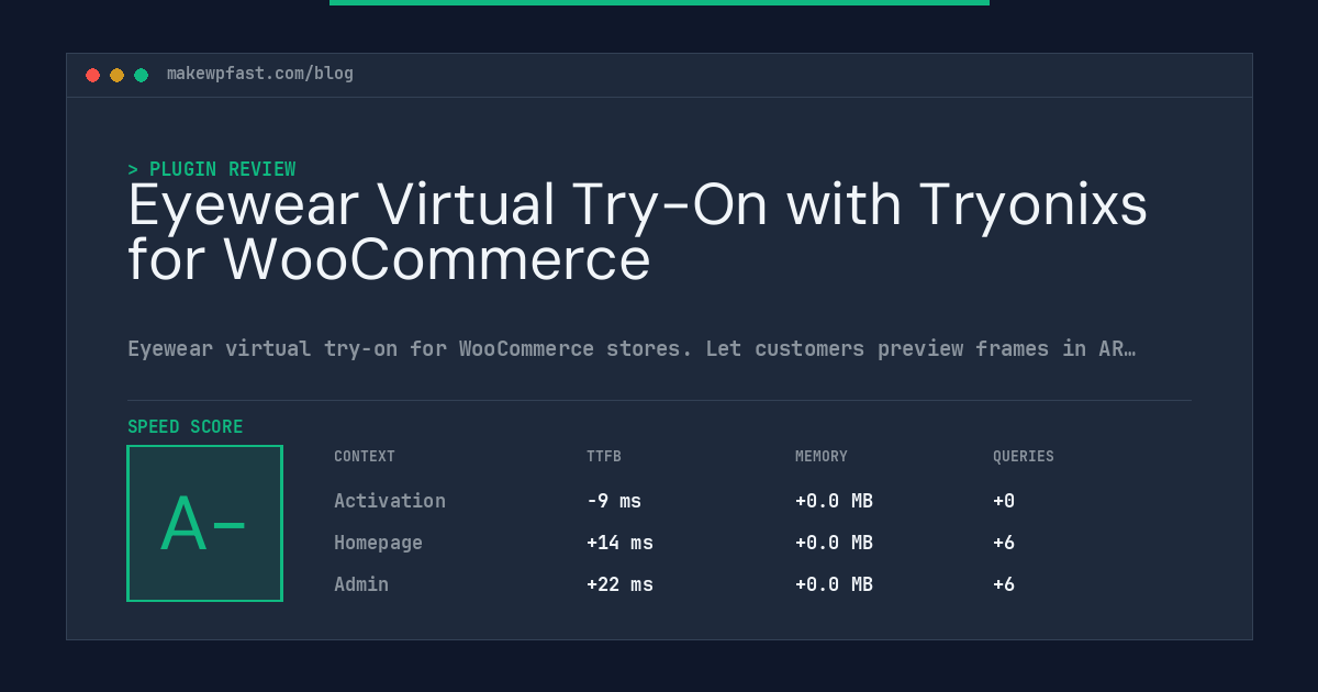 Eyewear Virtual Try-On with Tryonixs for WooCommerce - MakeWPFast