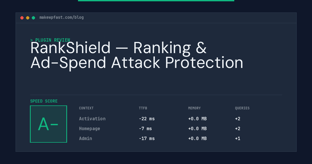 RankShield — Ranking & Ad-Spend Attack Protection - MakeWPFast