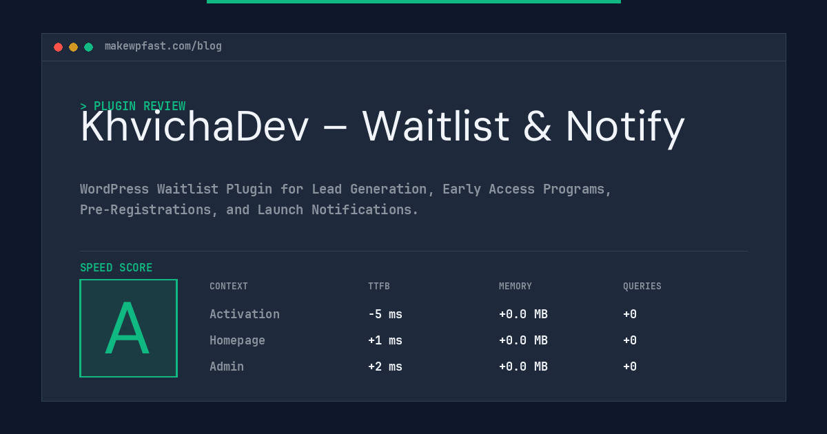 KhvichaDev – Waitlist & Notify - MakeWPFast