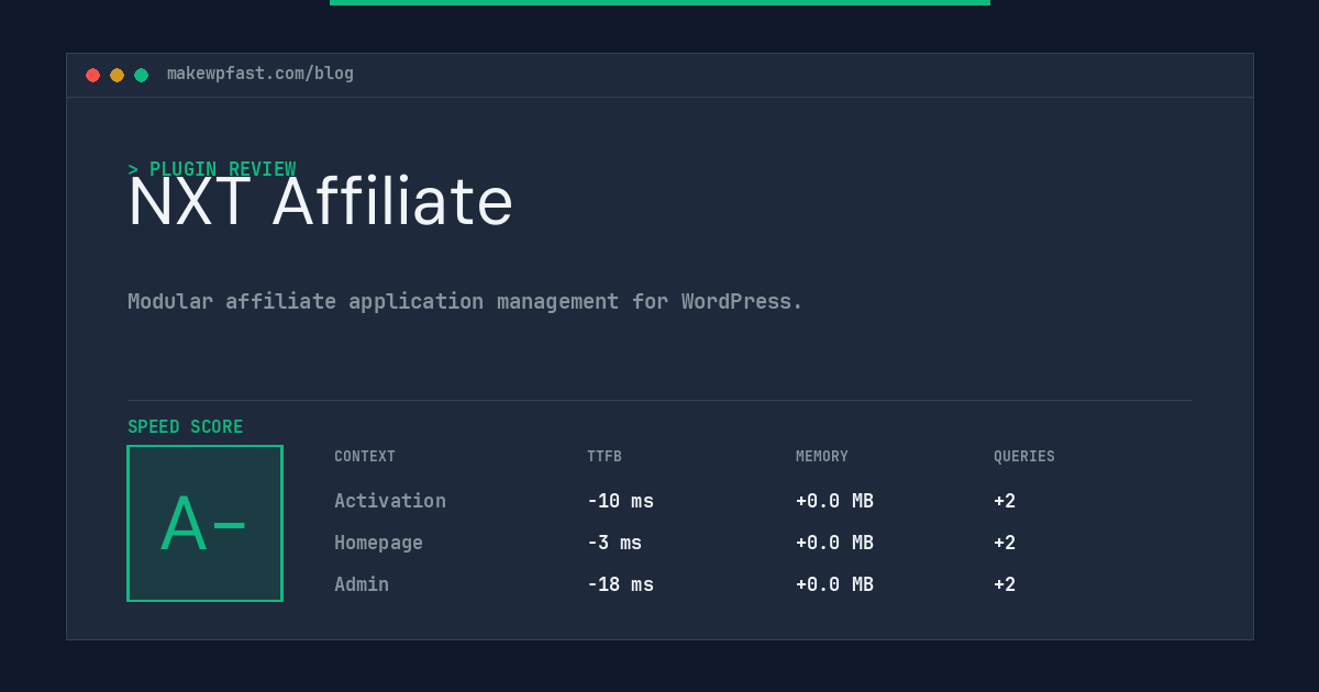 NXT Affiliate - MakeWPFast