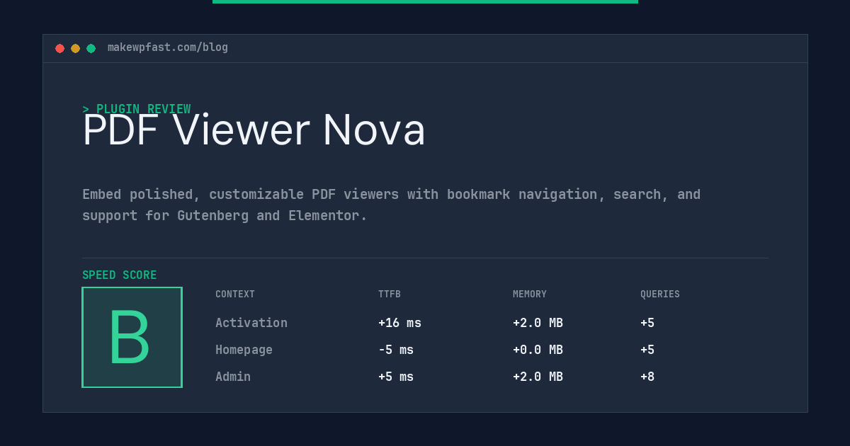PDF Viewer Nova - MakeWPFast