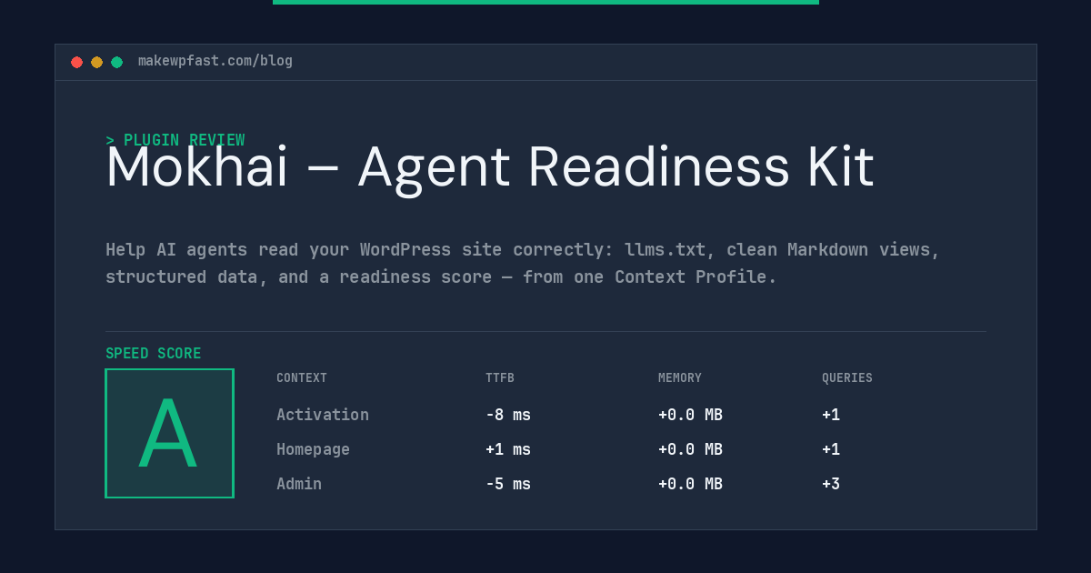 Mokhai – Agent Readiness Kit - MakeWPFast