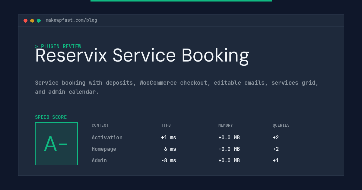 Reservix Service Booking - MakeWPFast