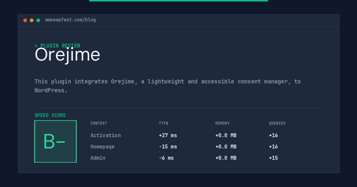 Orejime - MakeWPFast