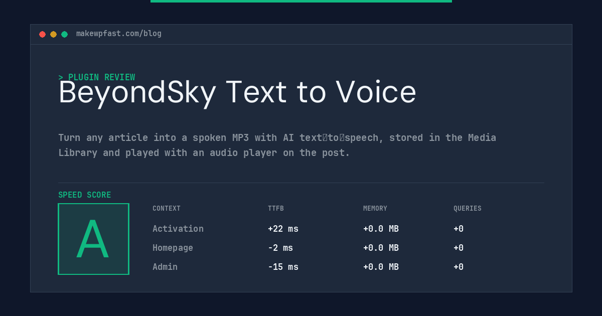 BeyondSky Text to Voice - MakeWPFast