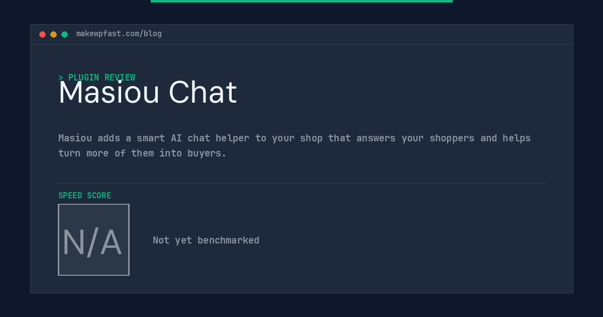 Masiou Chat - MakeWPFast