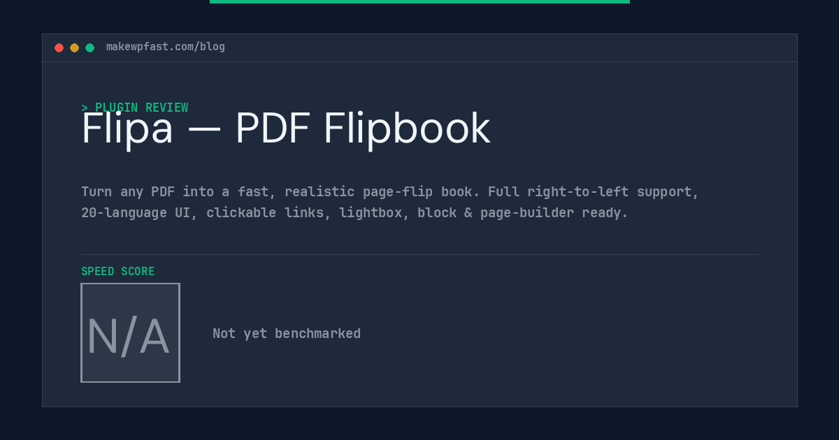 Flipa — PDF Flipbook - MakeWPFast