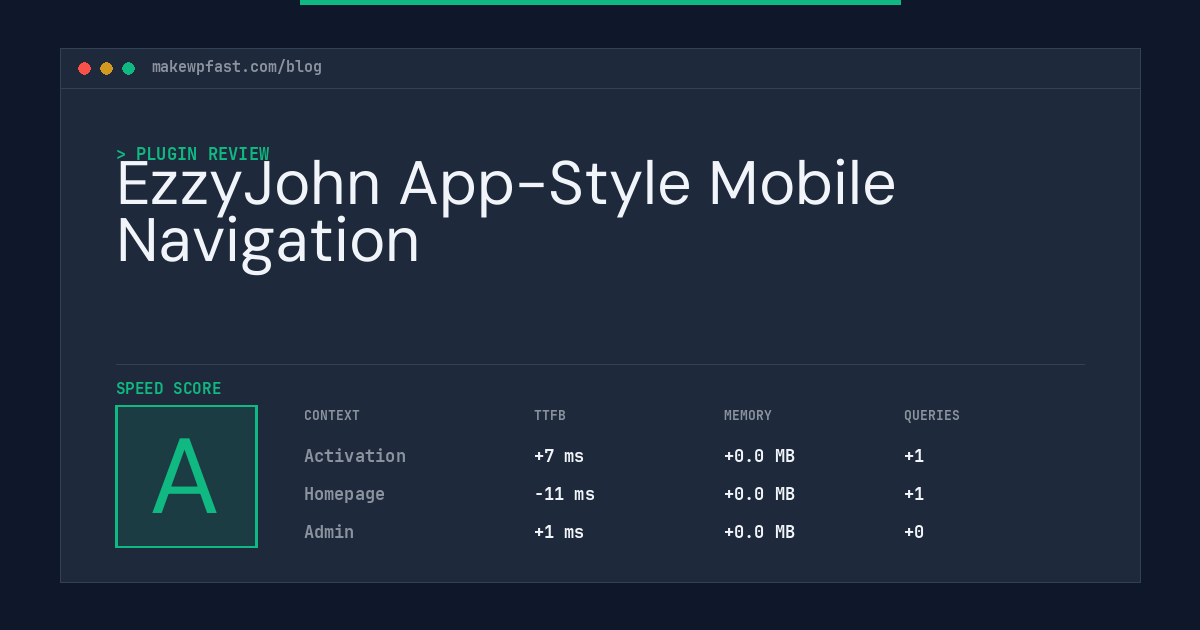 EzzyJohn App-Style Mobile Navigation - MakeWPFast