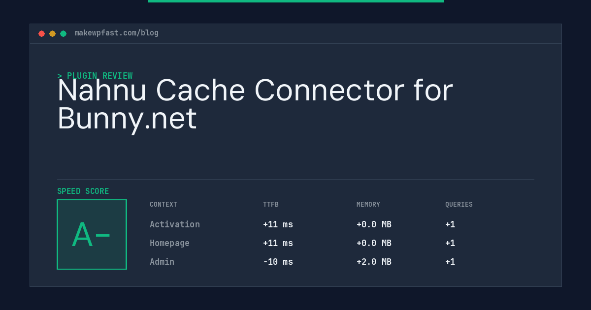 Nahnu Cache Connector for Bunny.net - MakeWPFast
