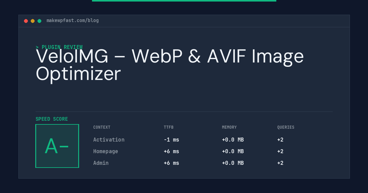 VeloIMG – WebP & AVIF Image Optimizer - MakeWPFast