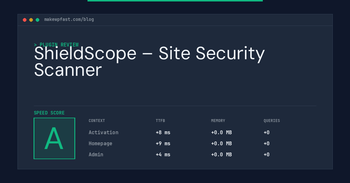 ShieldScope – Site Security Scanner - MakeWPFast