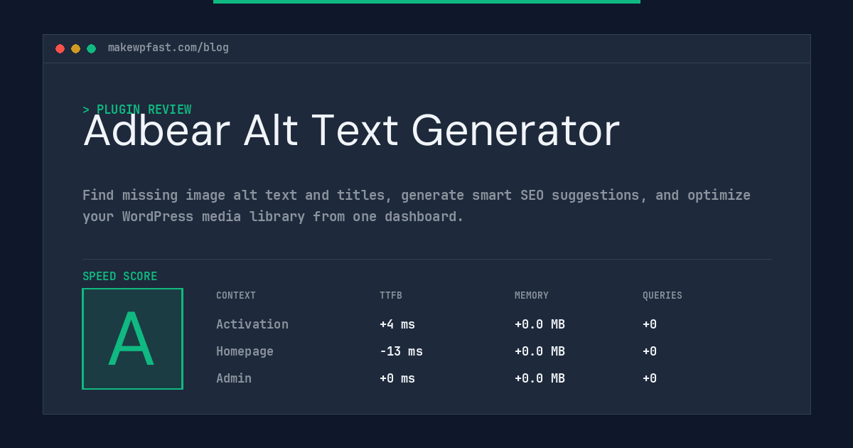 Adbear Alt Text Generator - MakeWPFast