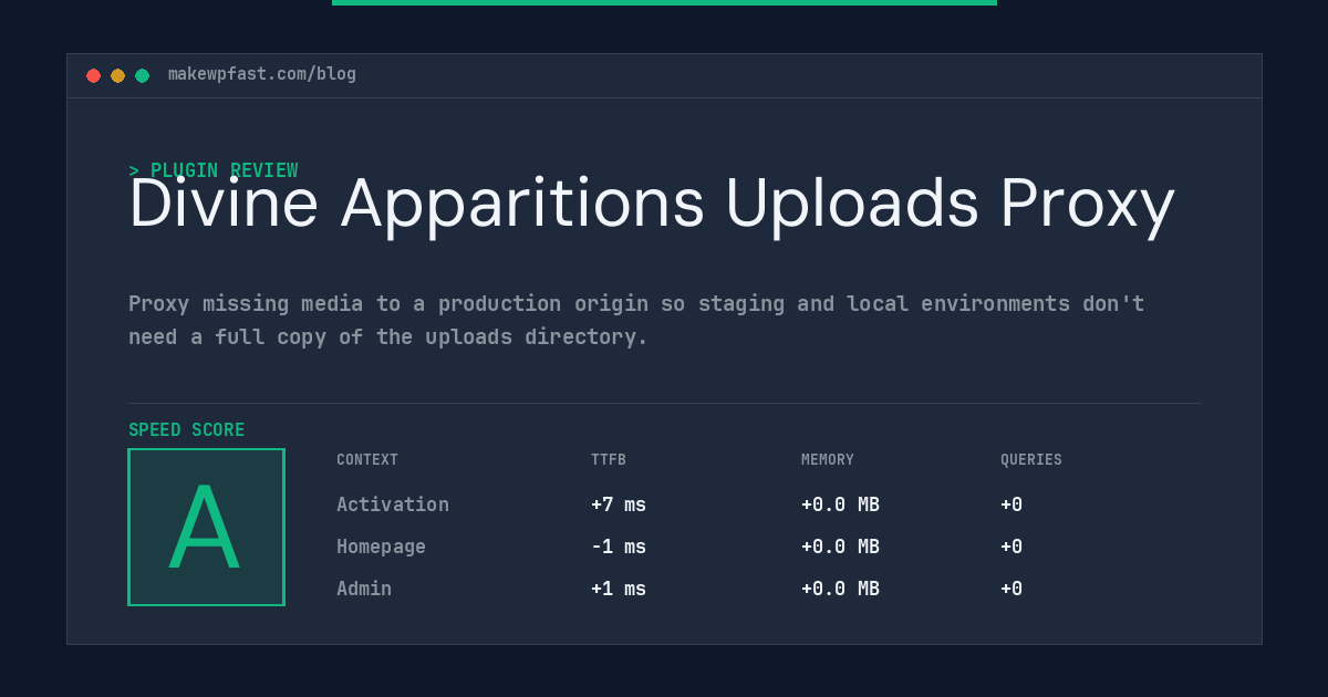 Divine Apparitions Uploads Proxy - MakeWPFast