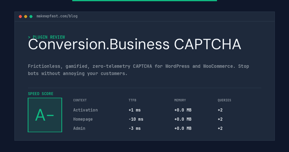 Conversion.Business CAPTCHA - MakeWPFast