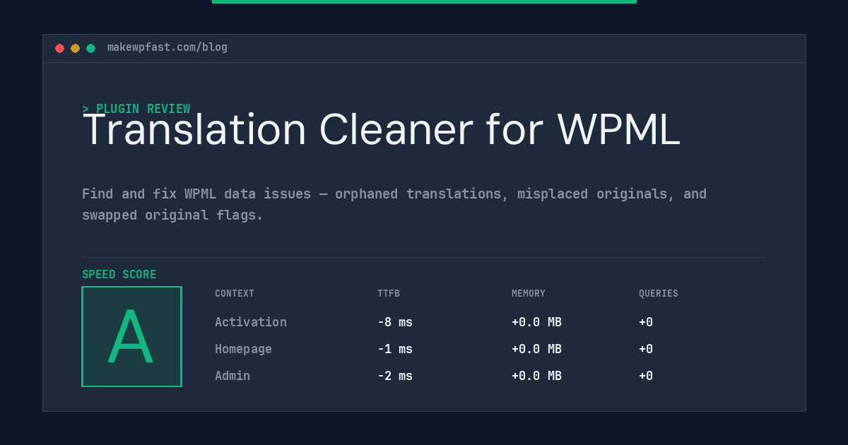 Translation Cleaner for WPML - MakeWPFast