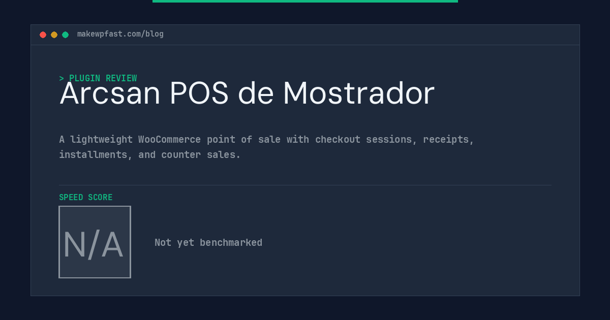 Arcsan POS de Mostrador - MakeWPFast