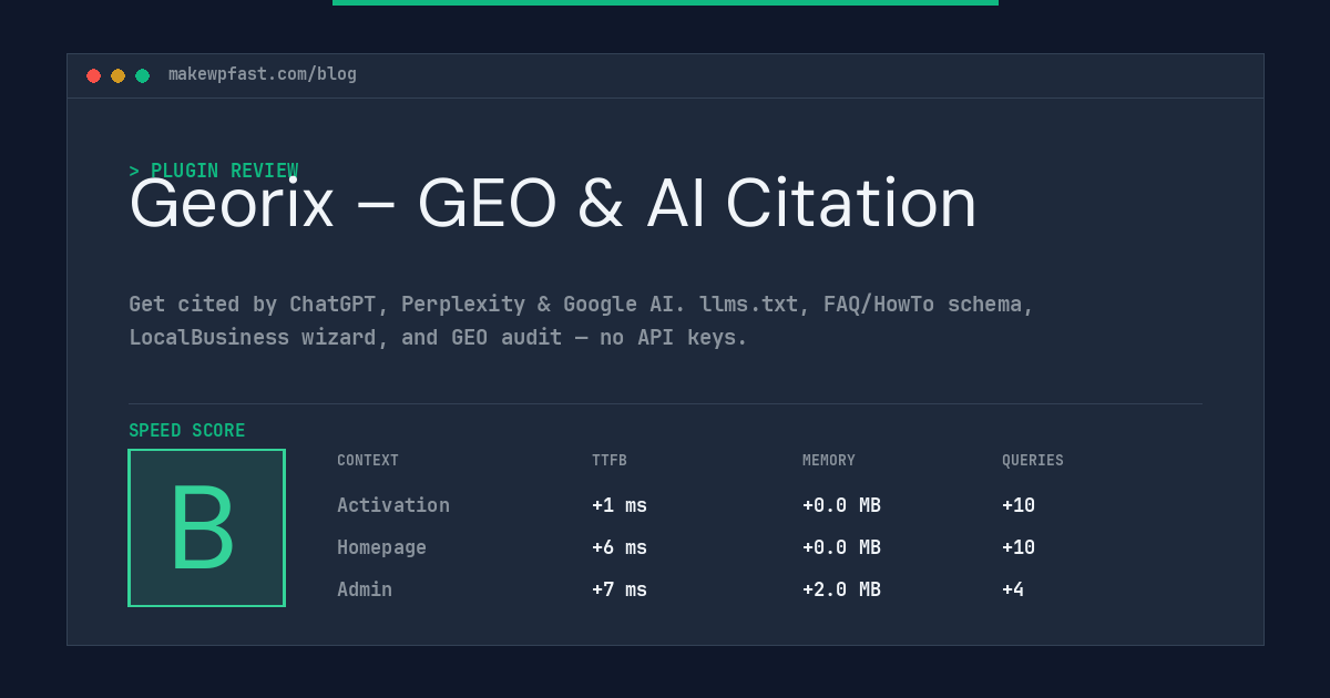 Georix – GEO & AI Citation - MakeWPFast