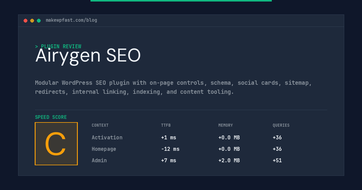 Airygen SEO - MakeWPFast
