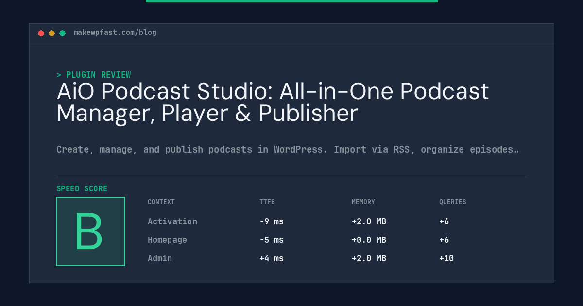 AiO Podcast Studio: All-in-One Podcast Manager, Player & Publisher - MakeWPFast