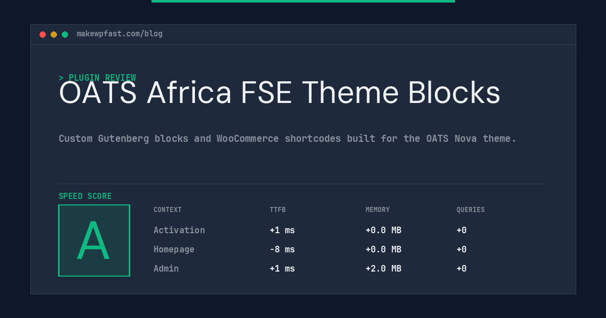 OATS Africa FSE Theme Blocks - MakeWPFast