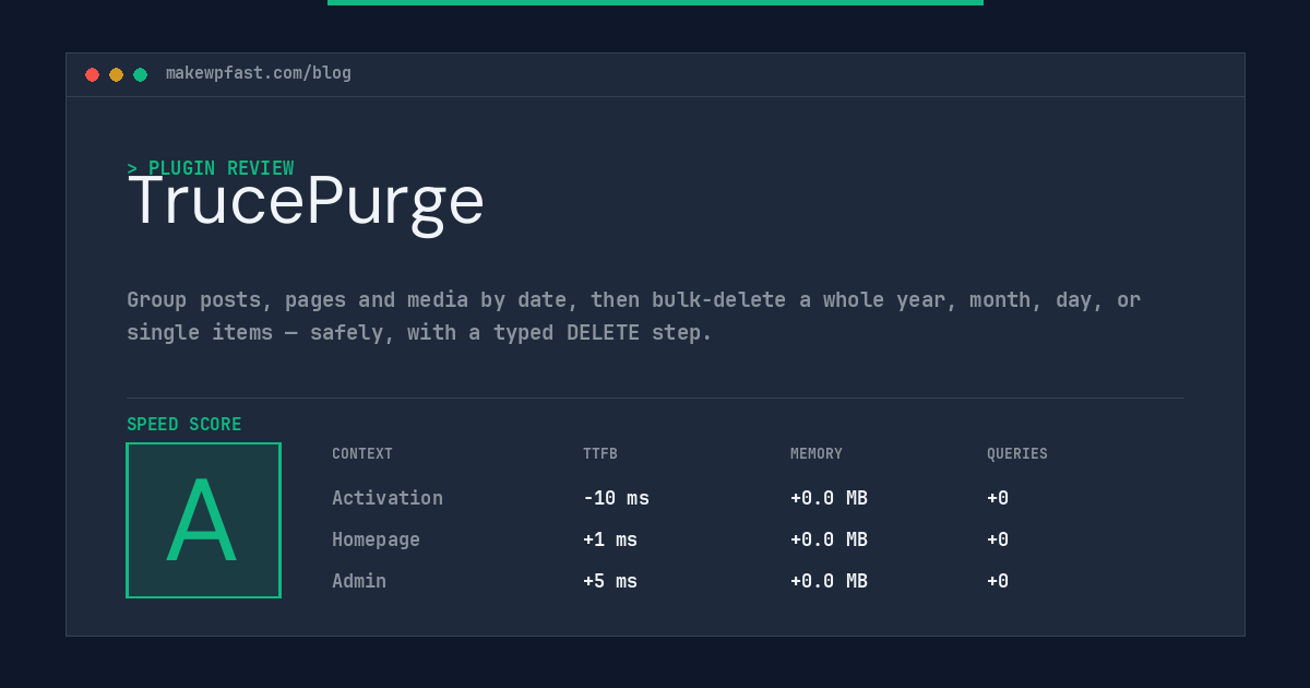 TrucePurge - MakeWPFast