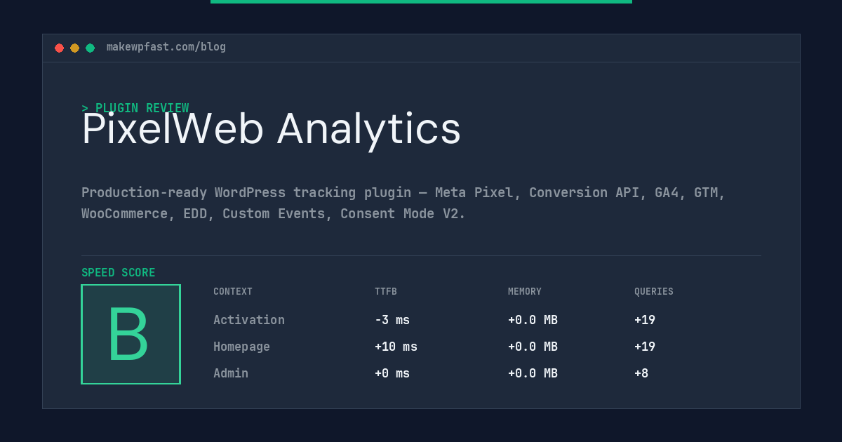 PixelWeb Analytics - MakeWPFast