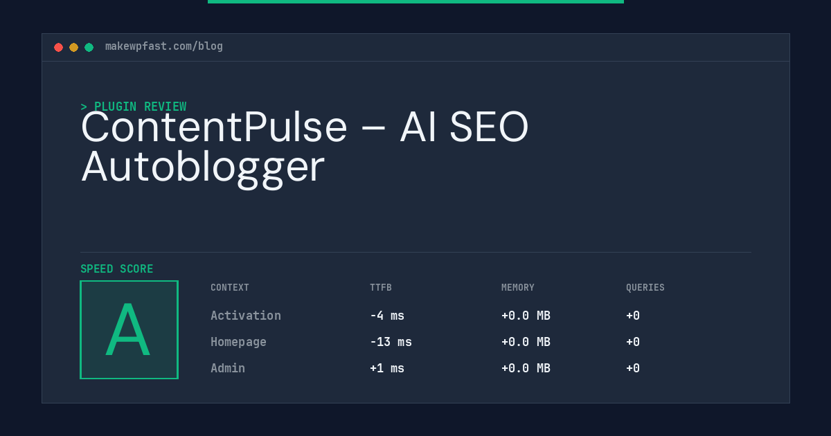 ContentPulse – AI SEO Autoblogger - MakeWPFast