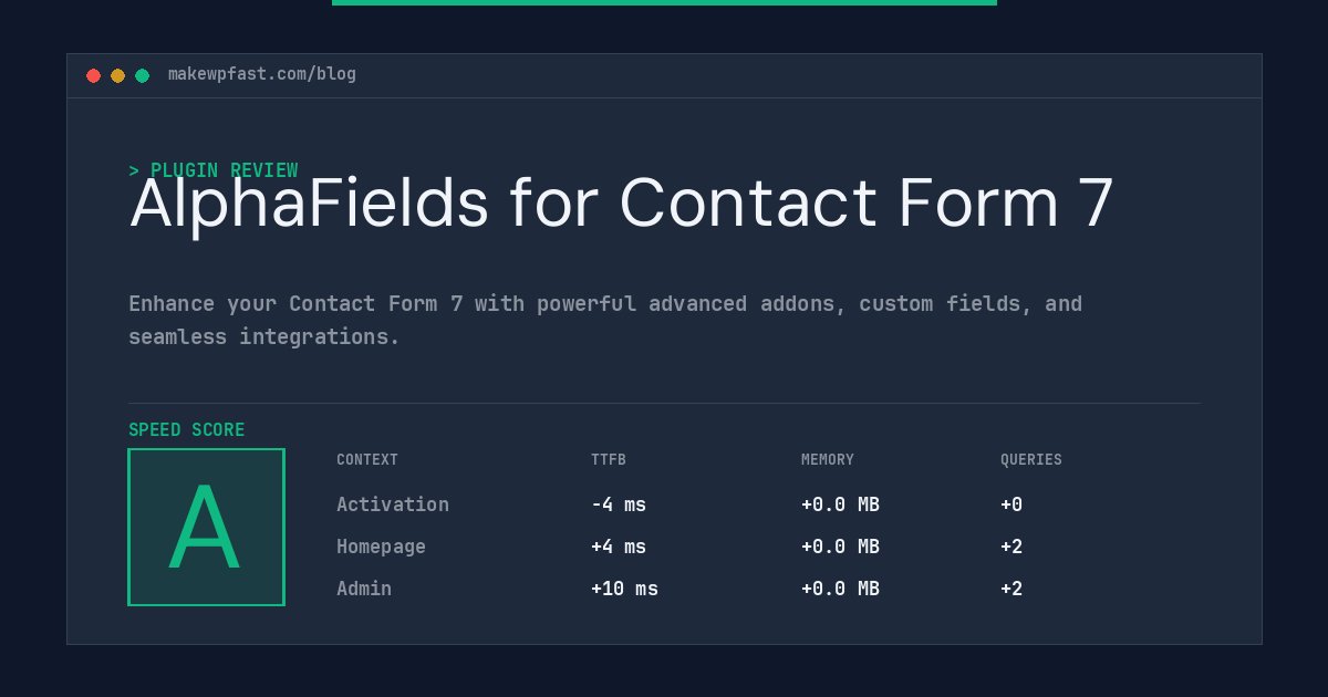 AlphaFields for Contact Form 7 - MakeWPFast