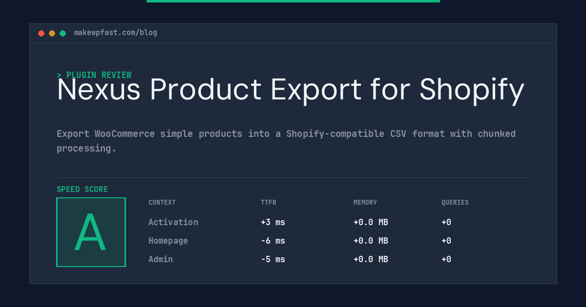 Nexus Product Export for Shopify - MakeWPFast