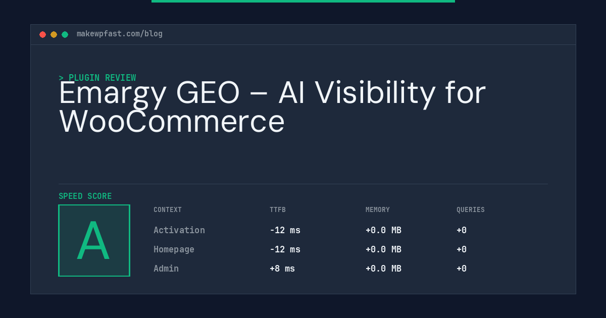 Emargy GEO – AI Visibility for WooCommerce - MakeWPFast