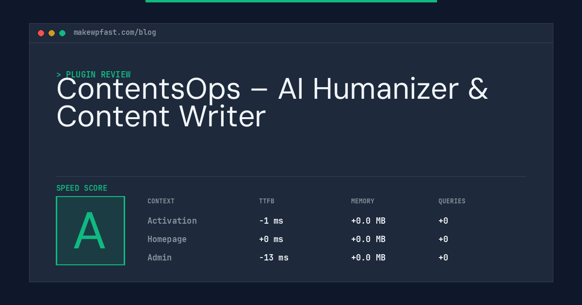 ContentsOps – AI Humanizer & Content Writer - MakeWPFast