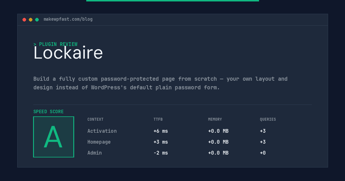 Lockaire - MakeWPFast