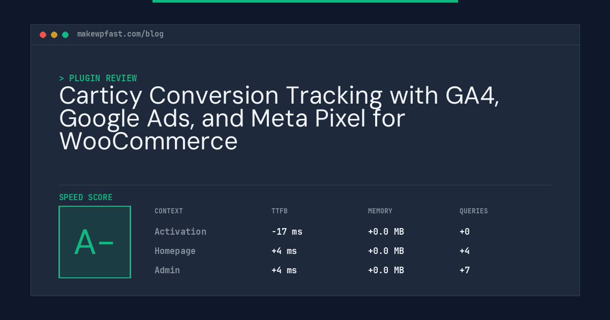 Carticy Conversion Tracking with GA4, Google Ads, and Meta Pixel for WooCommerce - MakeWPFast